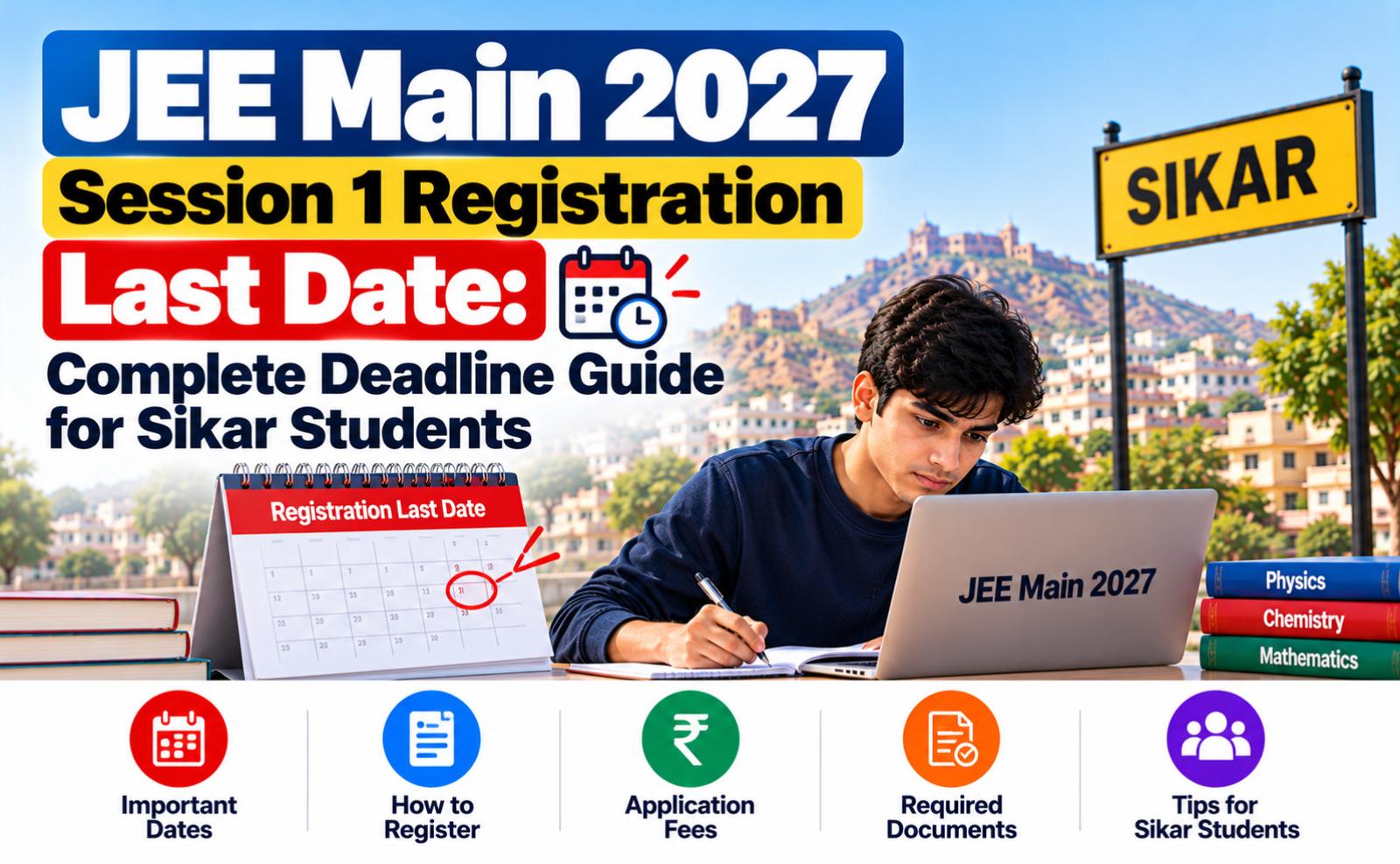 JEE Main 2027 Session 1 Registration Last Date: Complete Deadline Guide for Sikar Students
