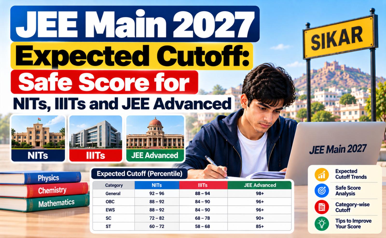 JEE Main 2027 Expected Cutoff: Safe Score for NITs, IIITs and JEE Advanced