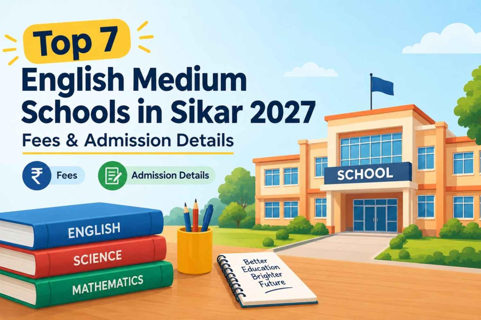 Top 7 English Medium Schools in Sikar 2027: Fees & Admission Details