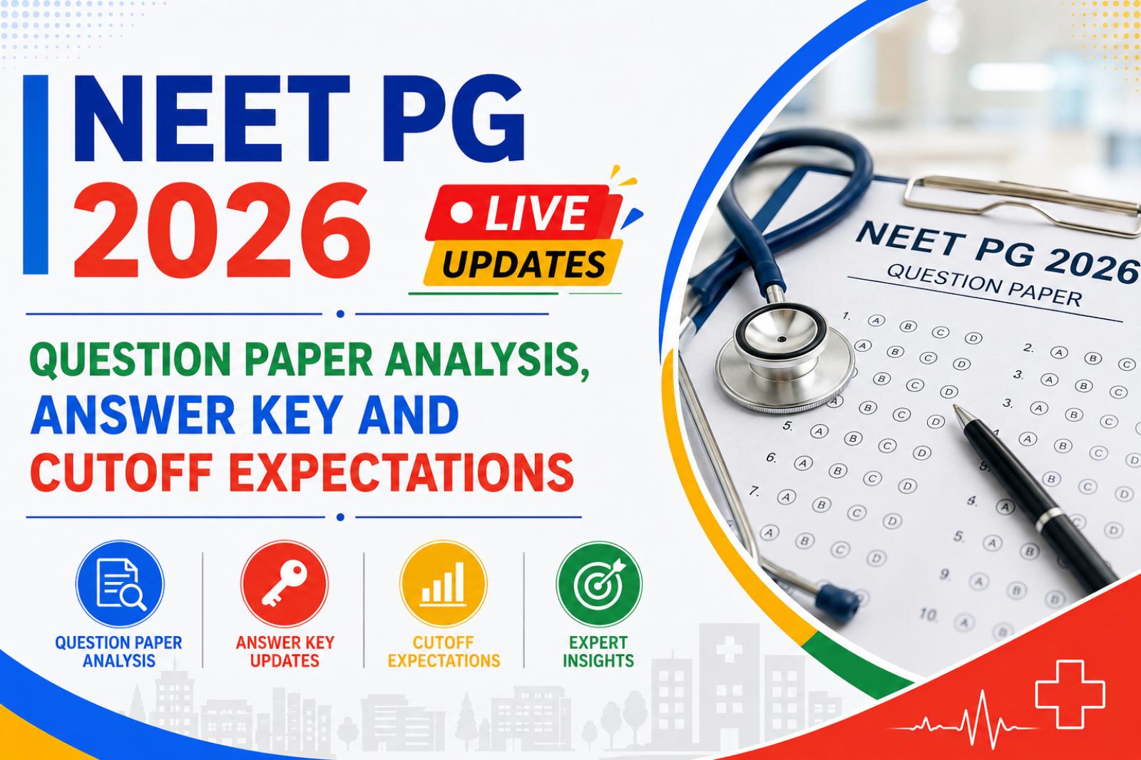 NEET PG 2026 Live Updates: Question Paper Analysis, Answer Key and Cutoff Expectations