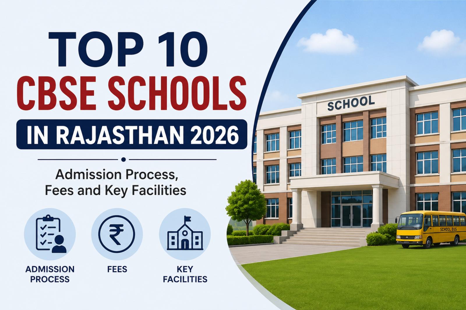 Top 10 CBSE Schools in Rajasthan 2026: Admission Process, Fees and Key Facilities