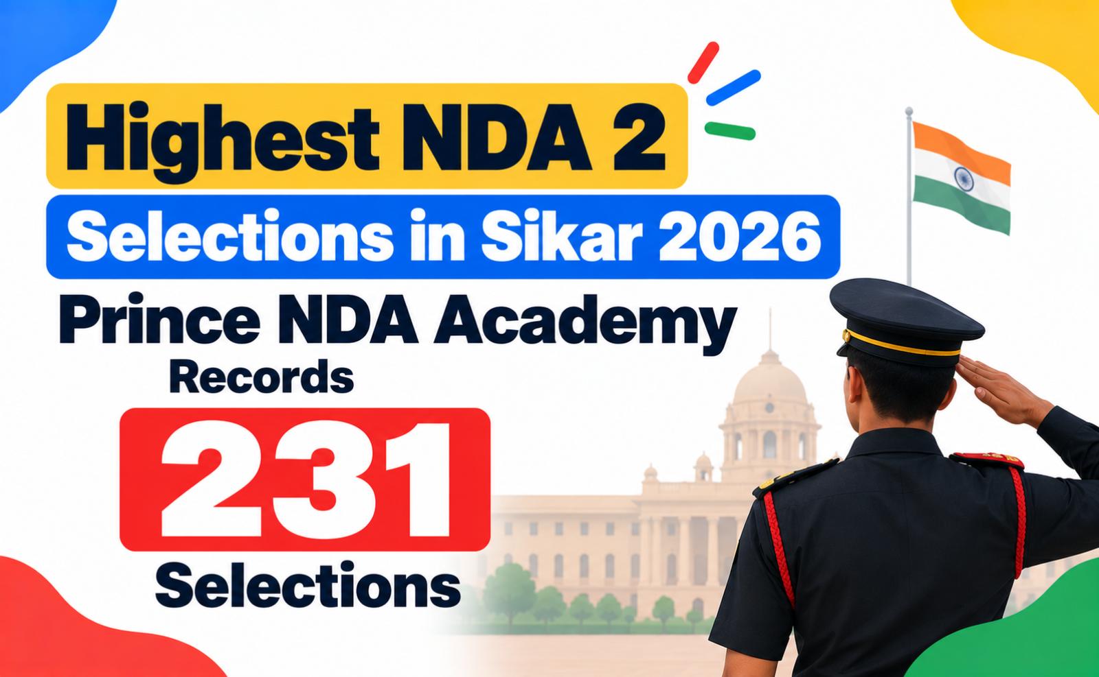 Highest NDA 2 Selections in Sikar 2026: Prince NDA Academy Records 231 Selections